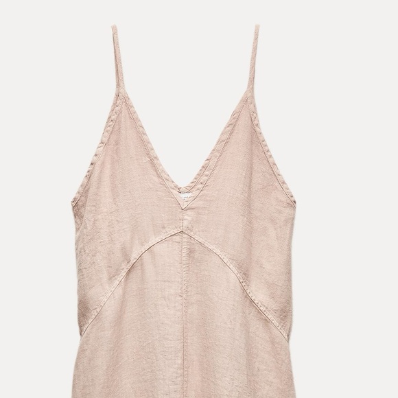 NWT Zara 100% Linen Long Midi Dress ZW Collection - Picture 6 of 9